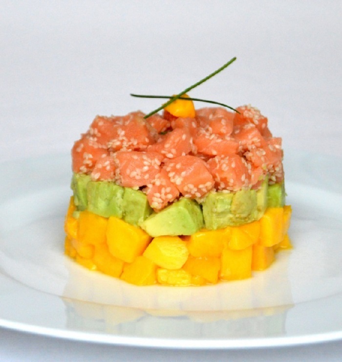 Image Source: salmon-tartare-with-avocado-mango/ http://laylita.com/recipes/2014/06/26/avocado-and-salmon-tartare-with-mango-habanero-sauce/